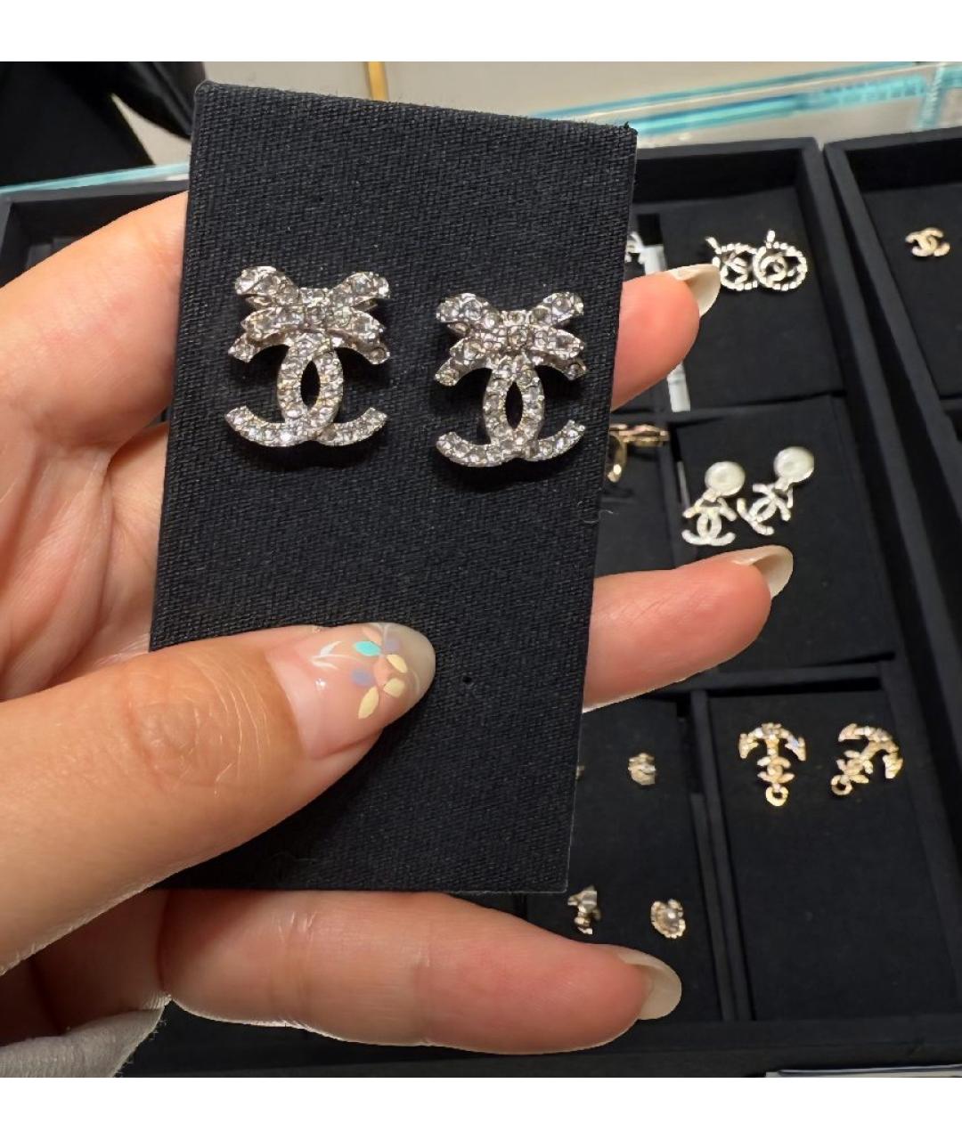 CHANEL Серебряные серьги, фото 7