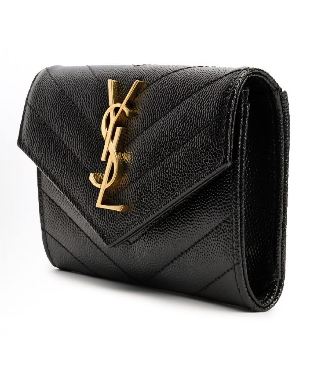 SAINT LAURENT Черный кошелек, фото 2