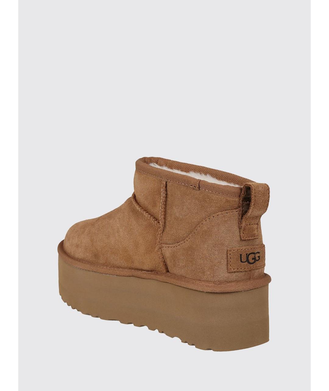 UGG AUSTRALIA Бежевые замшевые ботинки, фото 3