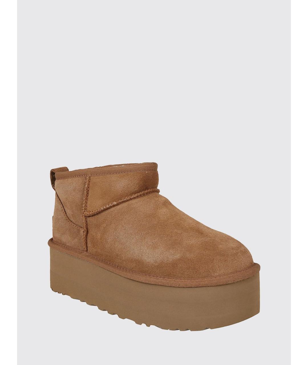 UGG AUSTRALIA Бежевые замшевые ботинки, фото 2