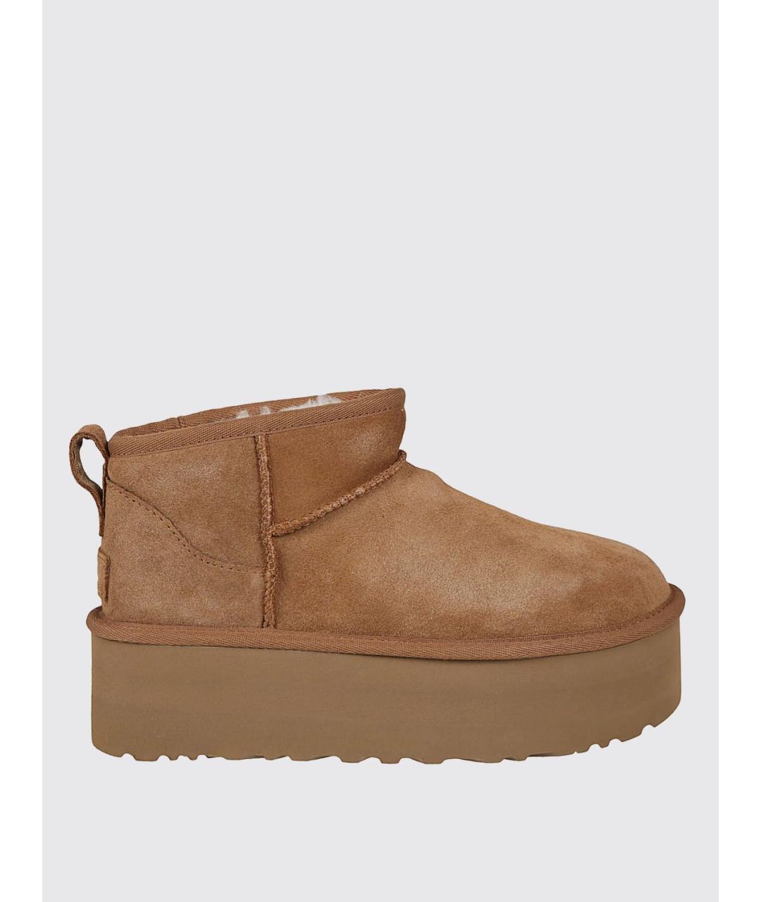 UGG AUSTRALIA Бежевые замшевые ботинки, фото 4