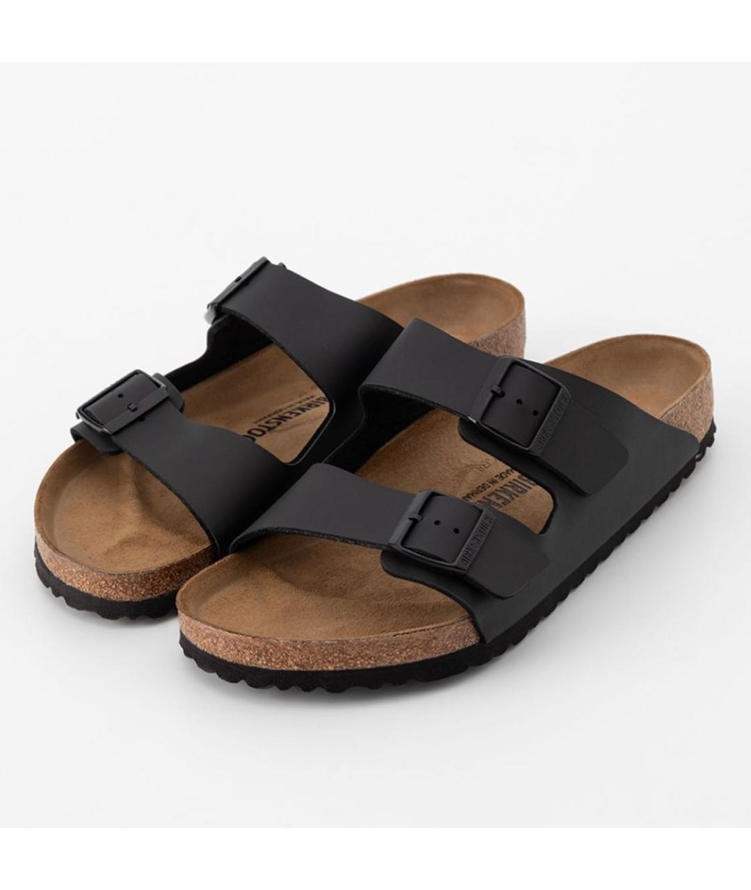 BIRKENSTOCK Черные кожаные сандалии, фото 3