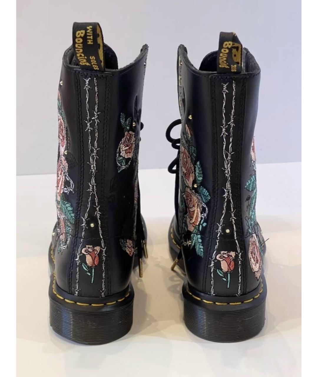 DR. MARTENS Черные кожаные ботинки, фото 4