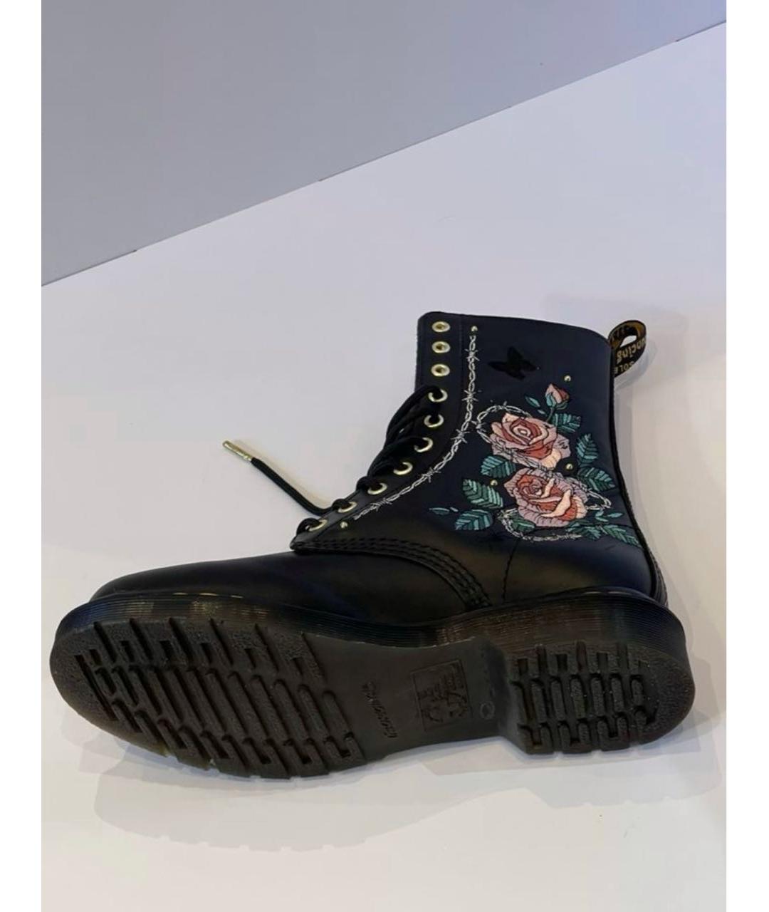 DR. MARTENS Черные кожаные ботинки, фото 6