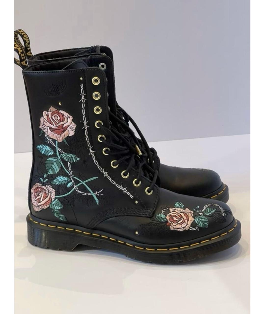 DR. MARTENS Черные кожаные ботинки, фото 8