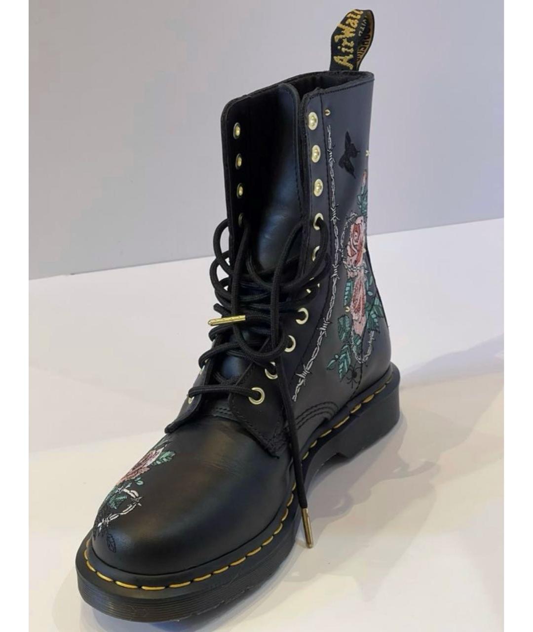 DR. MARTENS Черные кожаные ботинки, фото 3