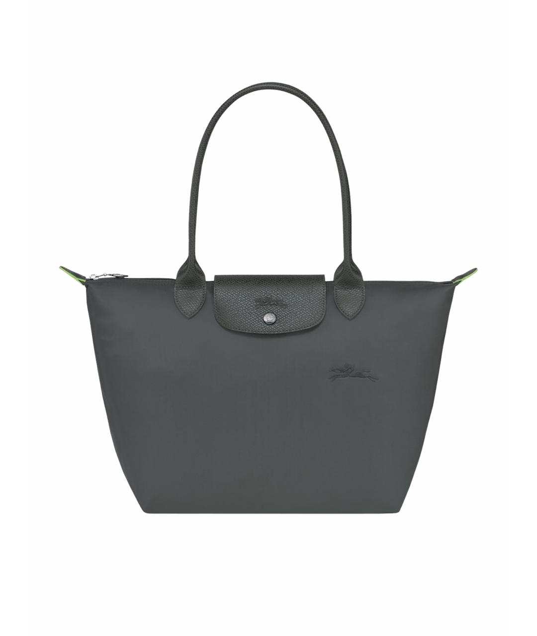 LONGCHAMP Серая кожаная сумка тоут, фото 1