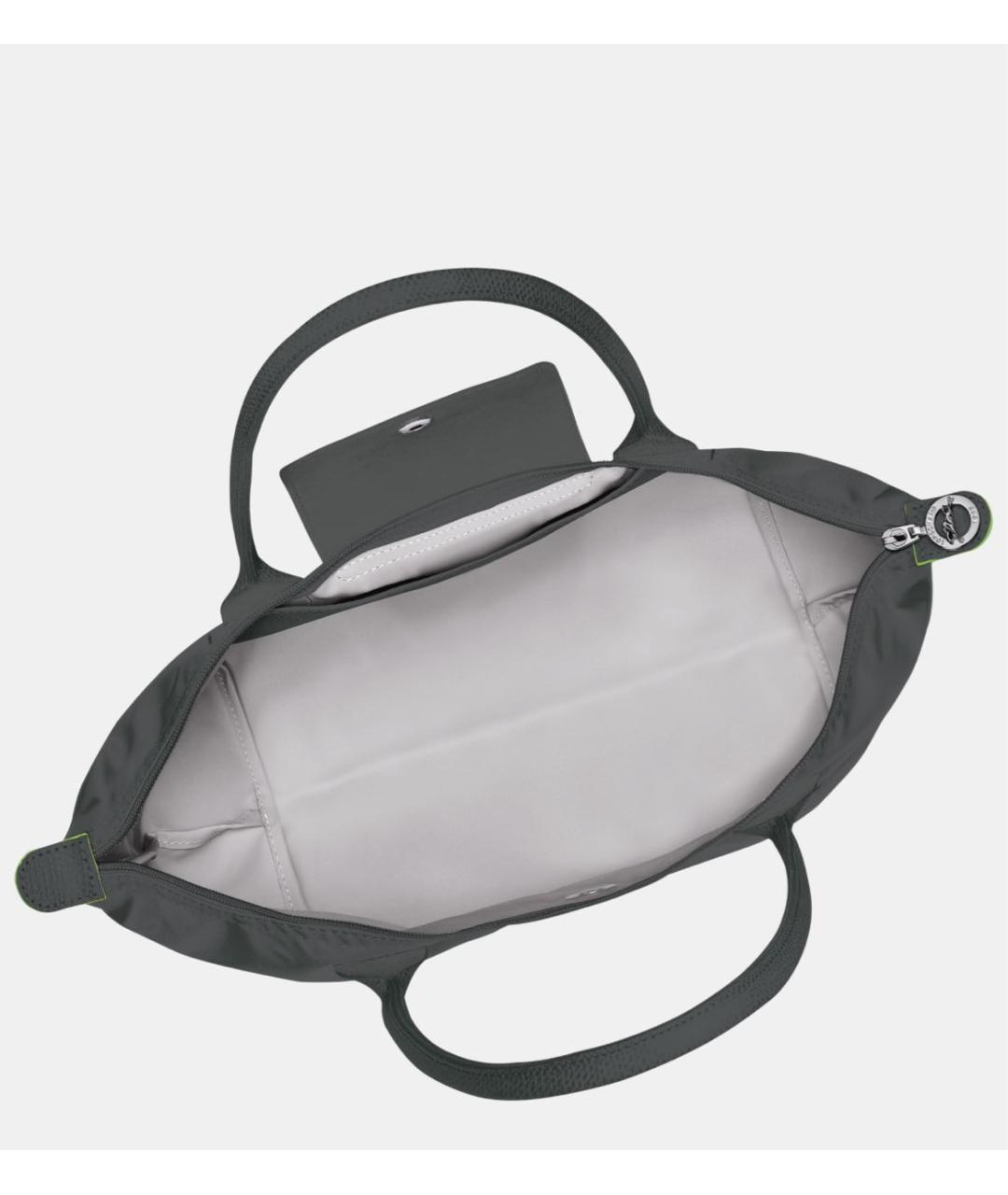 LONGCHAMP Серая кожаная сумка тоут, фото 4