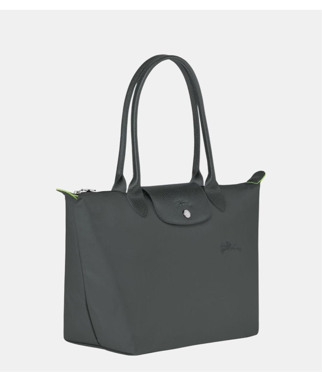 LONGCHAMP Серая кожаная сумка тоут, фото 2