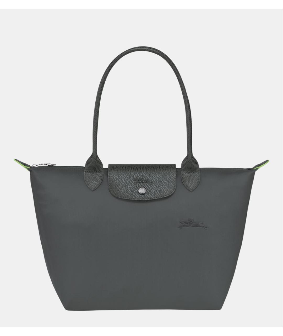 LONGCHAMP Серая кожаная сумка тоут, фото 7