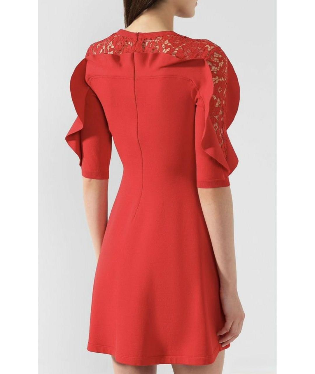 VALENTINO Красное вискозное коктейльное платье, фото 3
