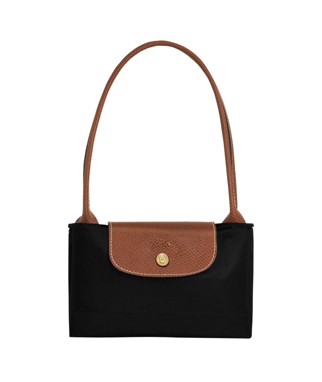 LONGCHAMP Черная кожаная сумка тоут, фото 5