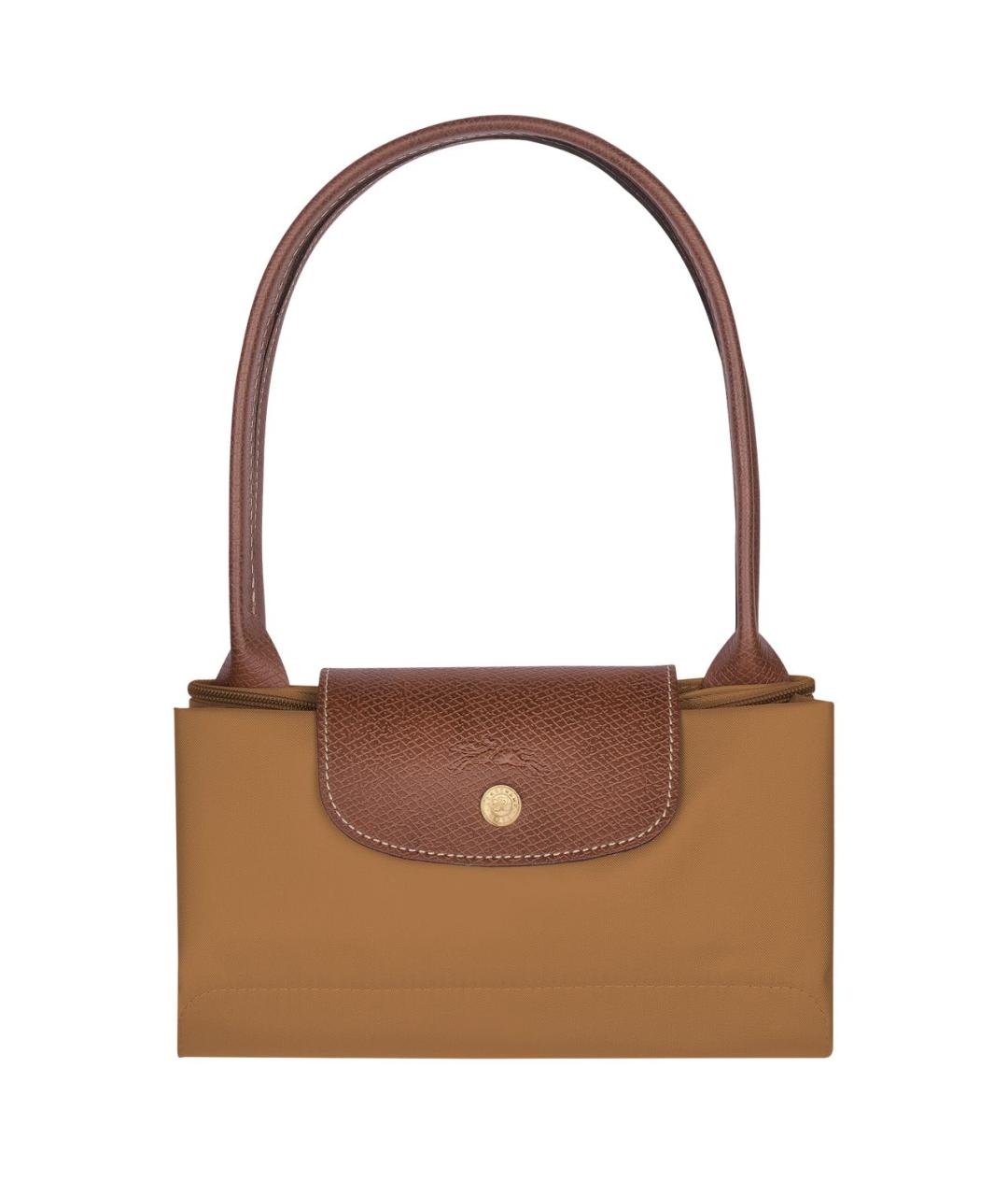 LONGCHAMP Горчичная кожаная сумка тоут, фото 6