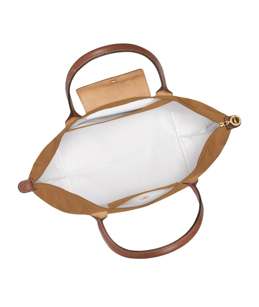 LONGCHAMP Горчичная кожаная сумка тоут, фото 4