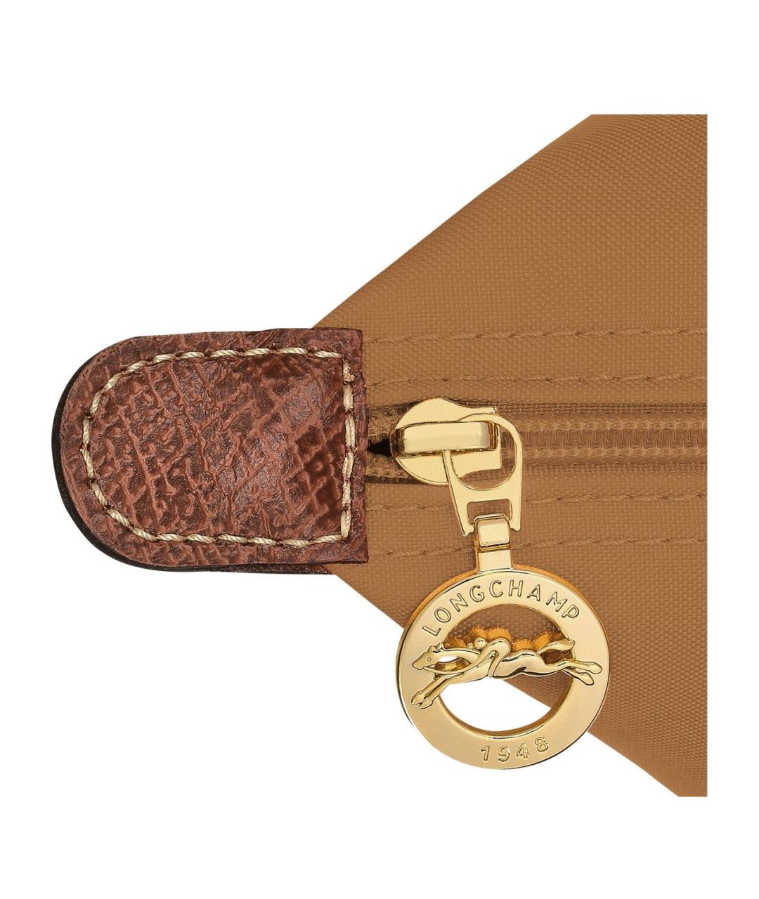 LONGCHAMP Горчичная кожаная сумка тоут, фото 5