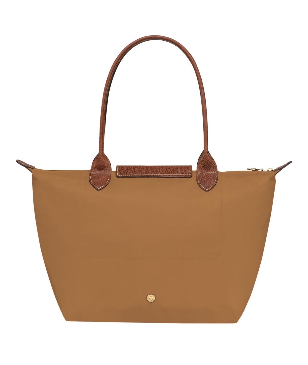 LONGCHAMP Горчичная кожаная сумка тоут, фото 3