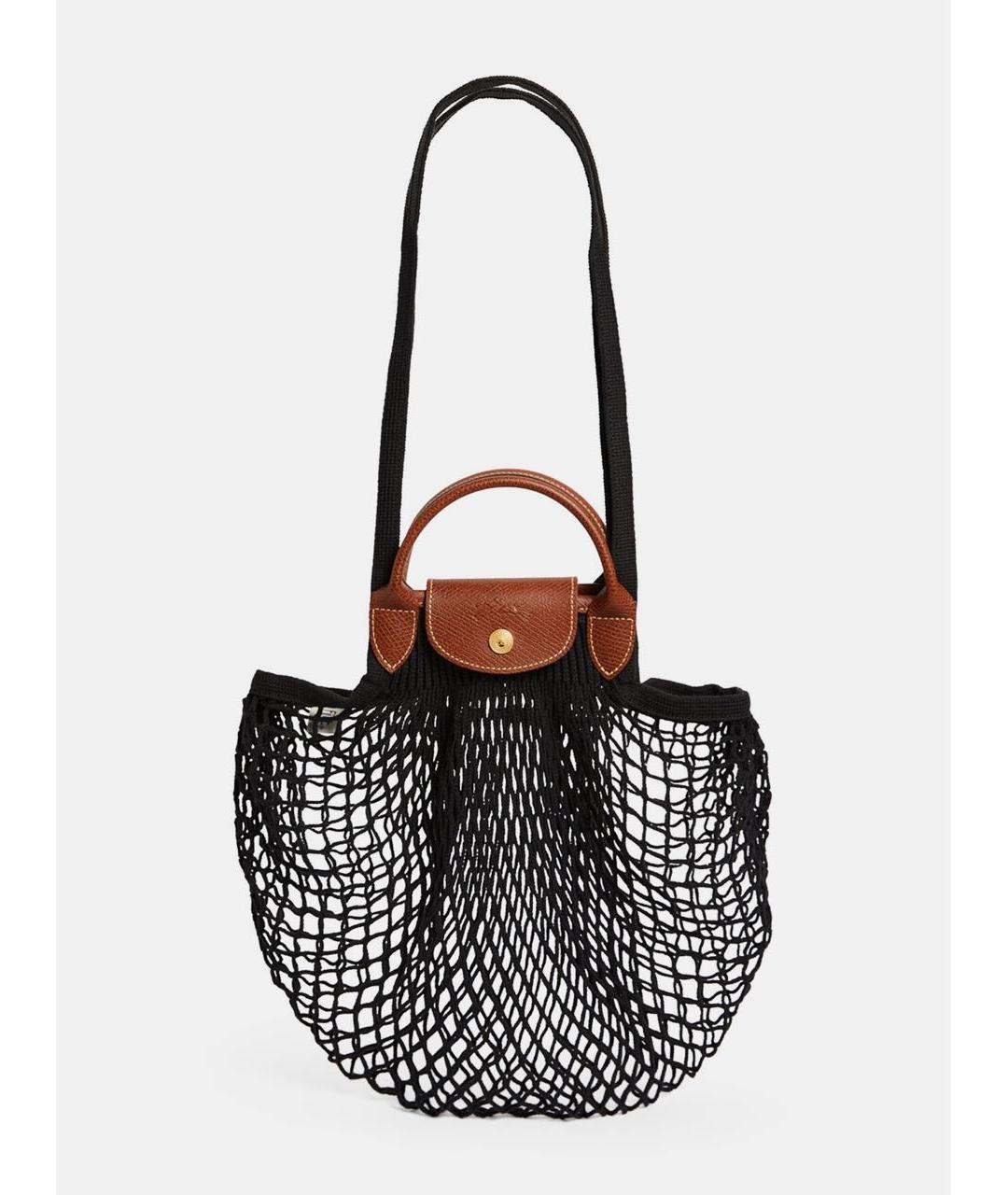 LONGCHAMP Черная хлопковая пляжная сумка, фото 8