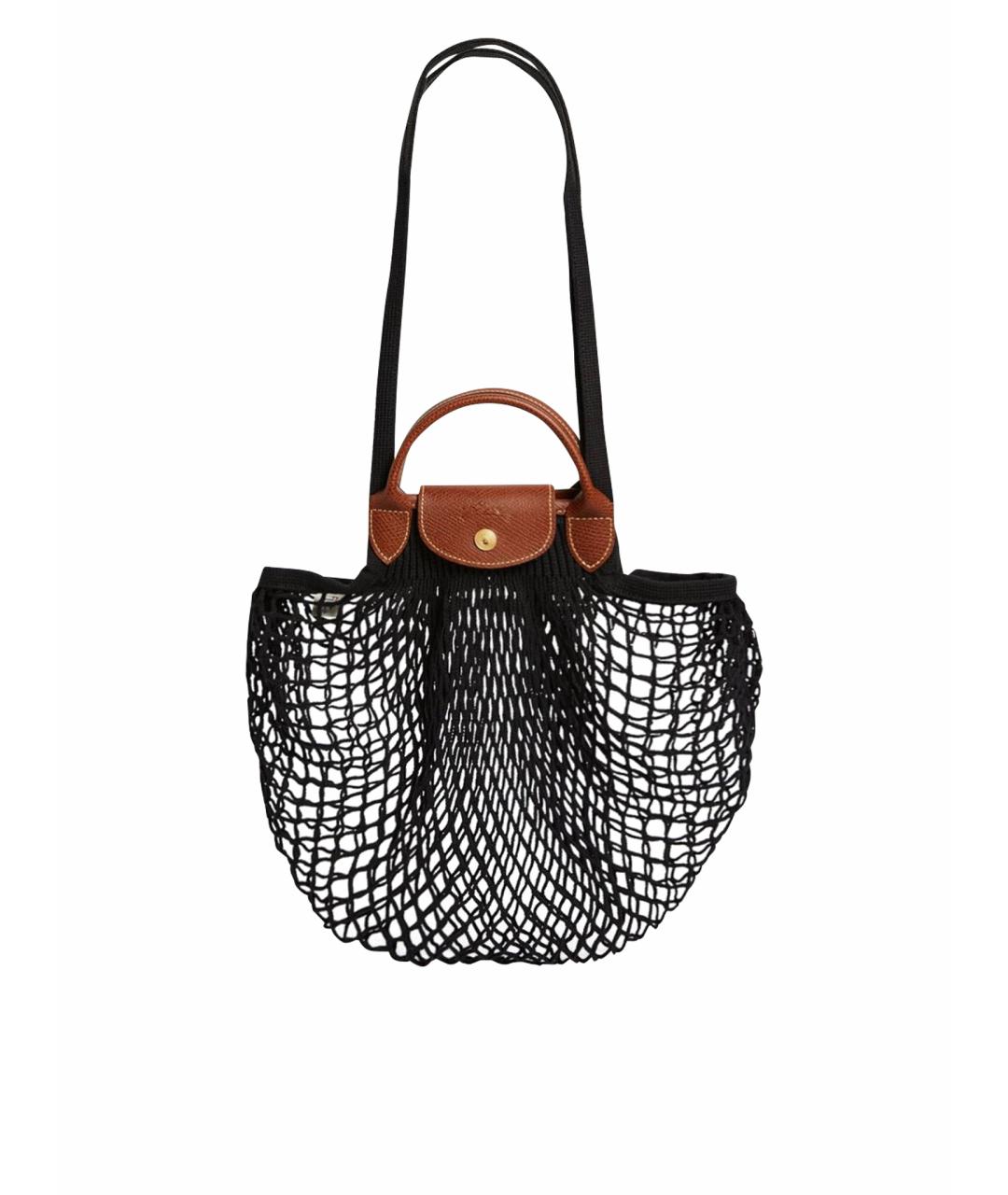 LONGCHAMP Черная хлопковая пляжная сумка, фото 1