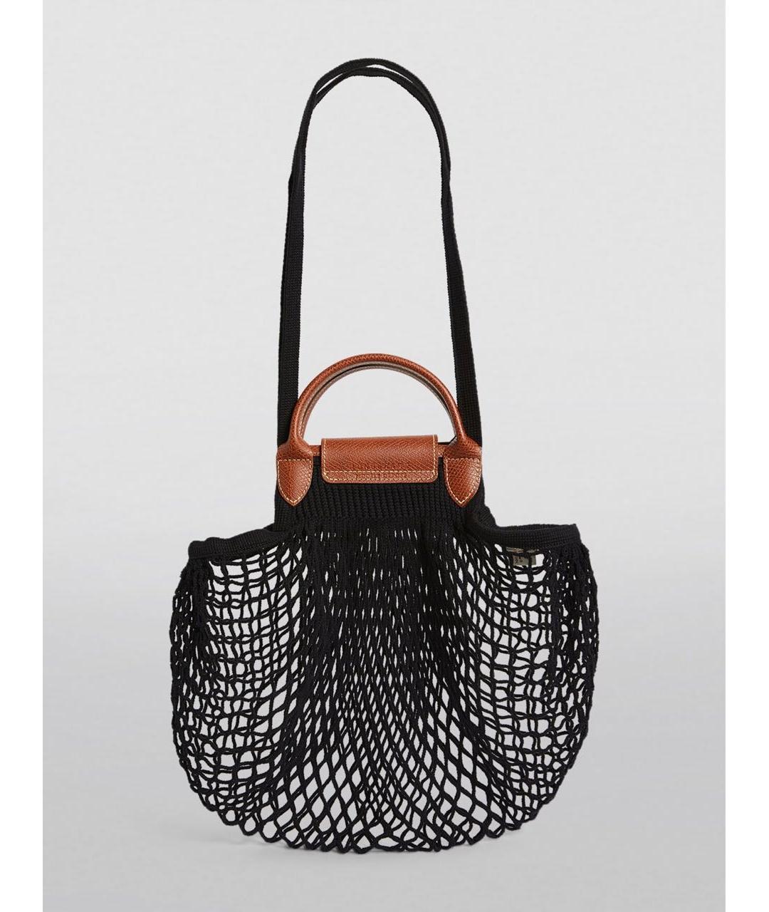 LONGCHAMP Черная хлопковая пляжная сумка, фото 3