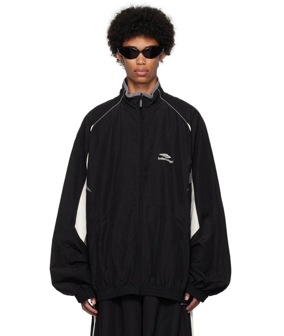 BALENCIAGA Черная полиэстеровая куртка, фото 4