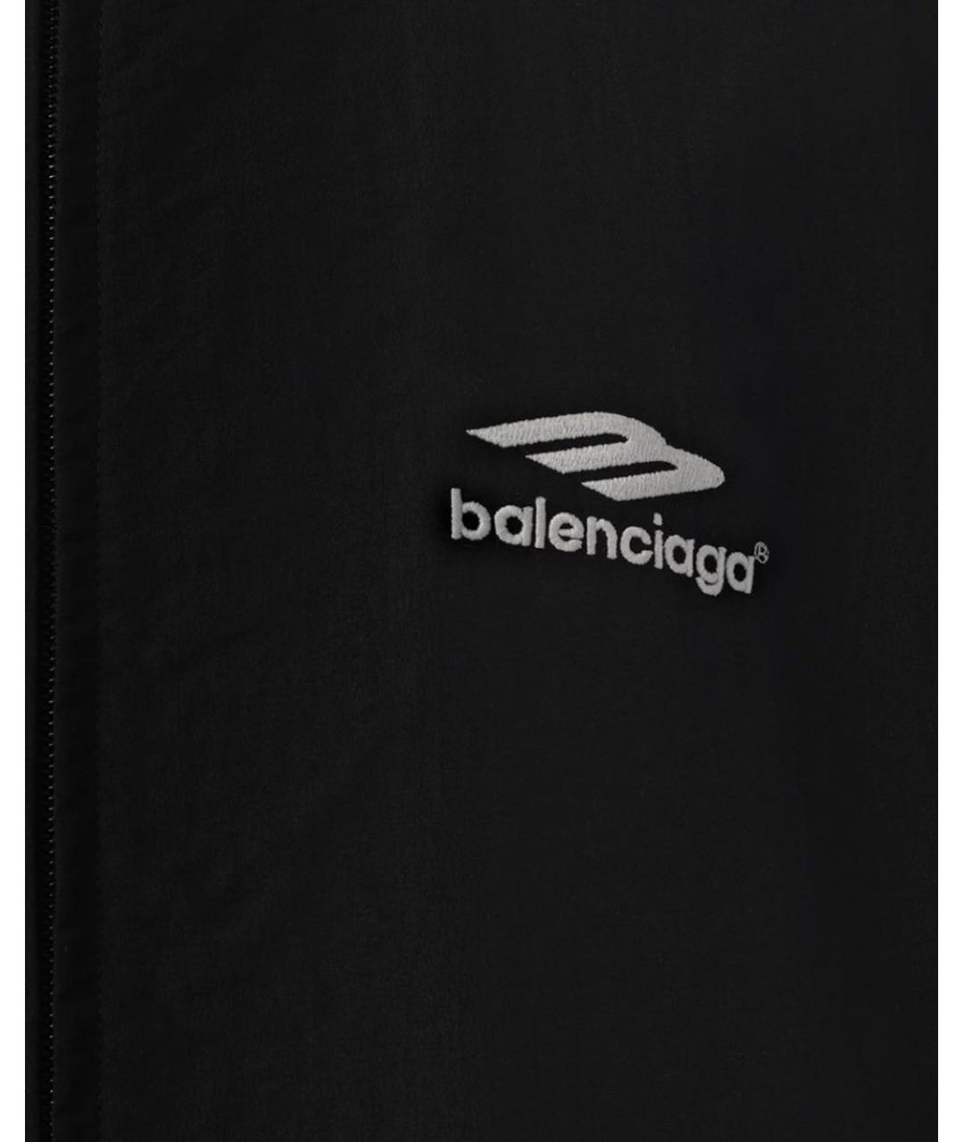 BALENCIAGA Черная полиэстеровая куртка, фото 4