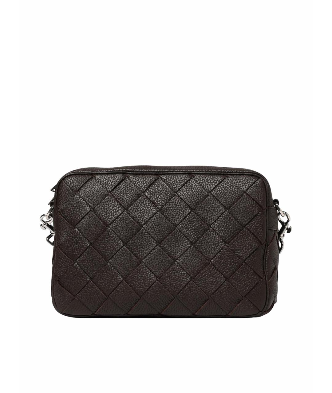 BOTTEGA VENETA Коричневая кожаная сумка на плечо, фото 1