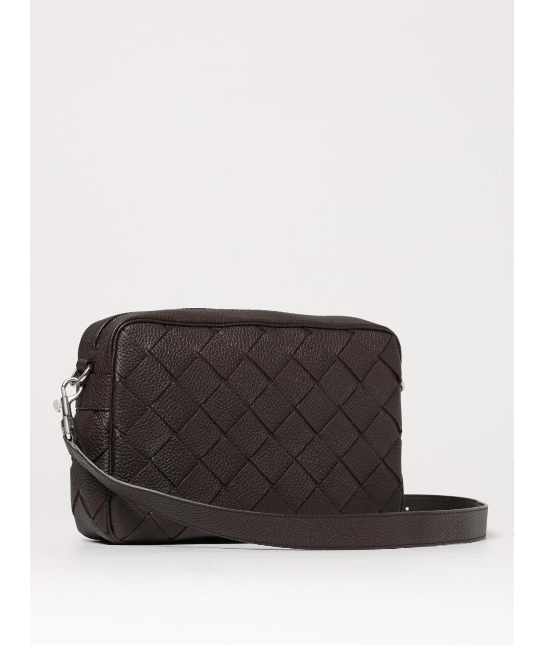 BOTTEGA VENETA Коричневая кожаная сумка на плечо, фото 2