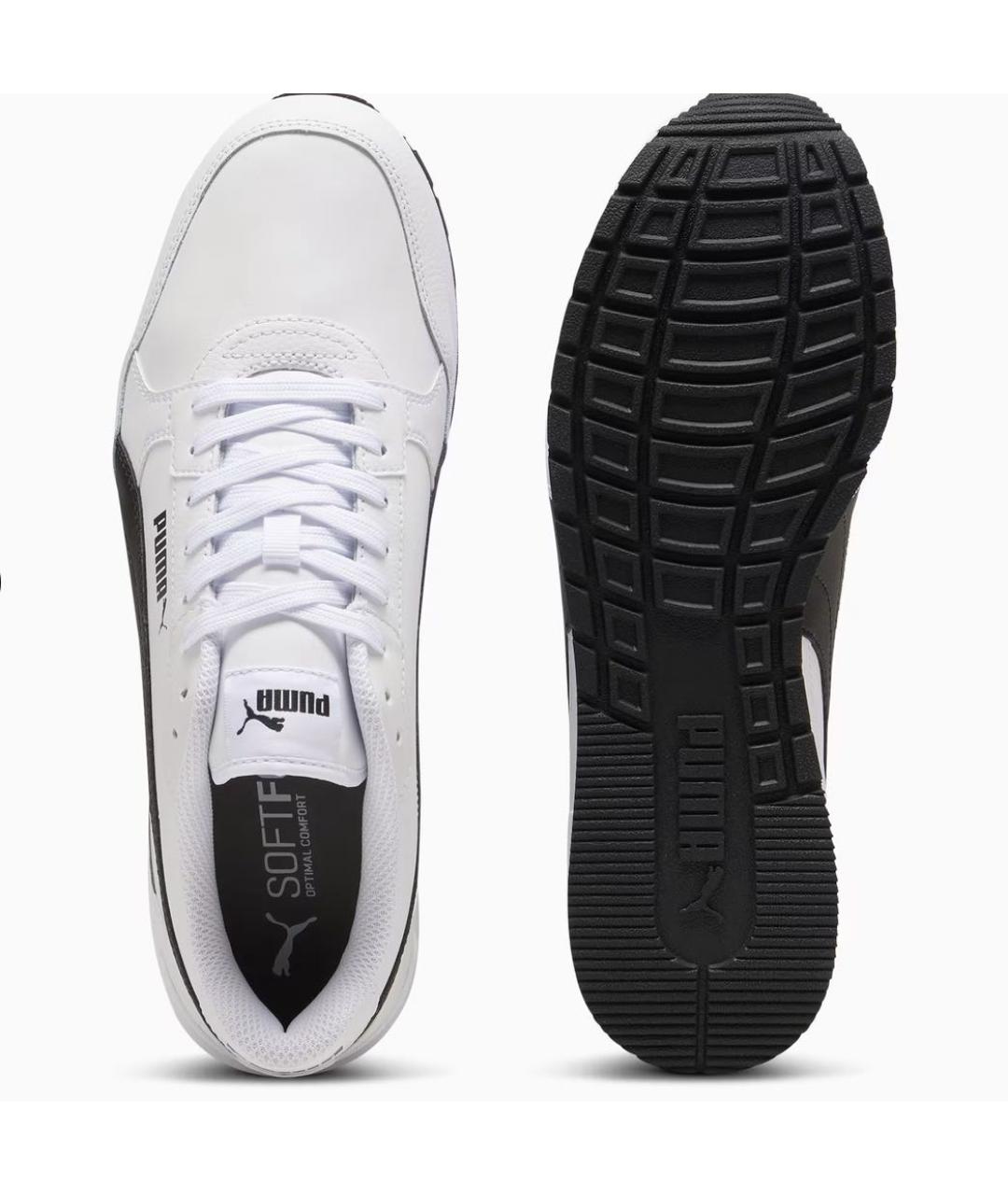 PUMA Белые низкие кроссовки / кеды из искусственной кожи, фото 3