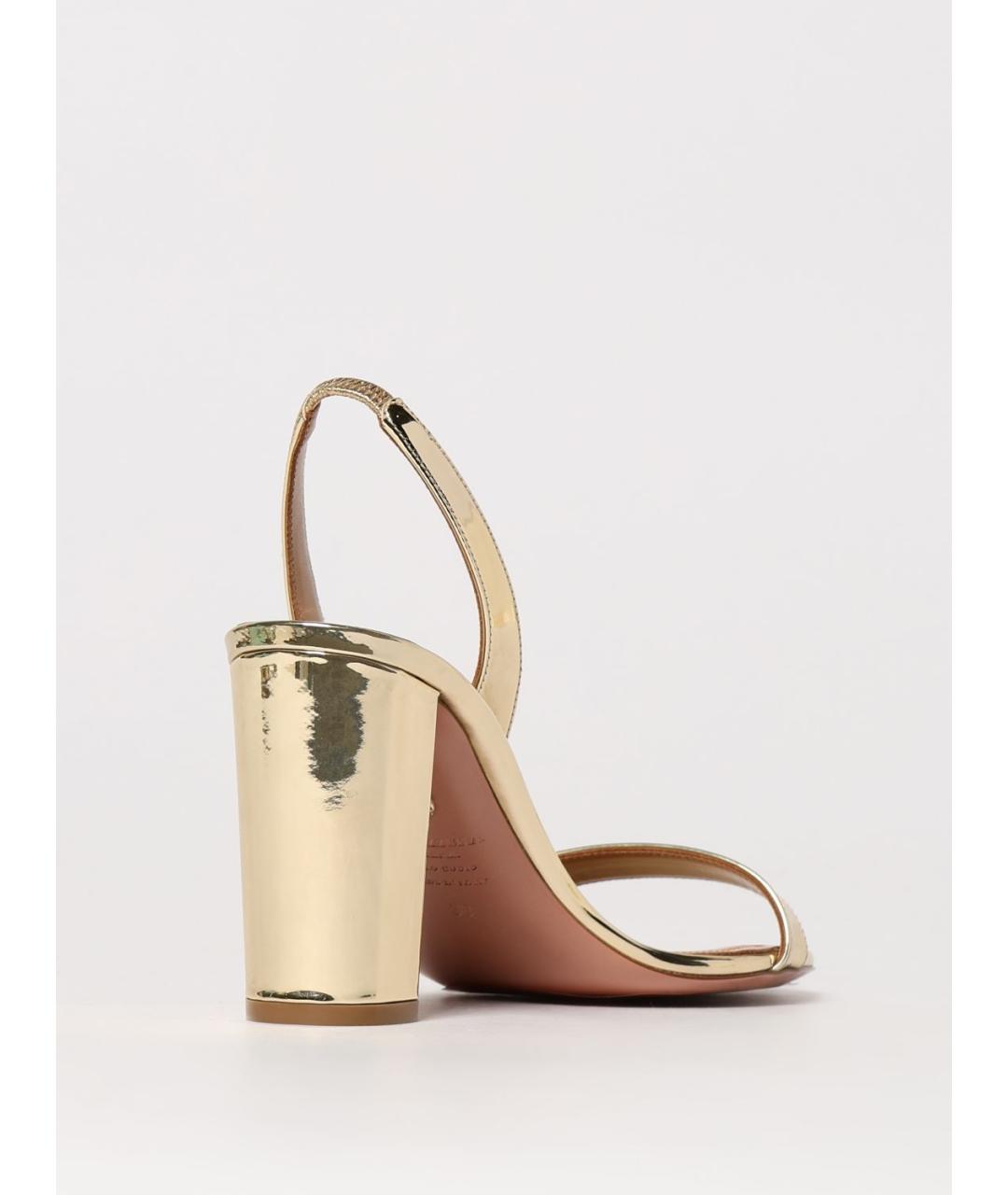 AQUAZZURA Золотые босоножки, фото 3