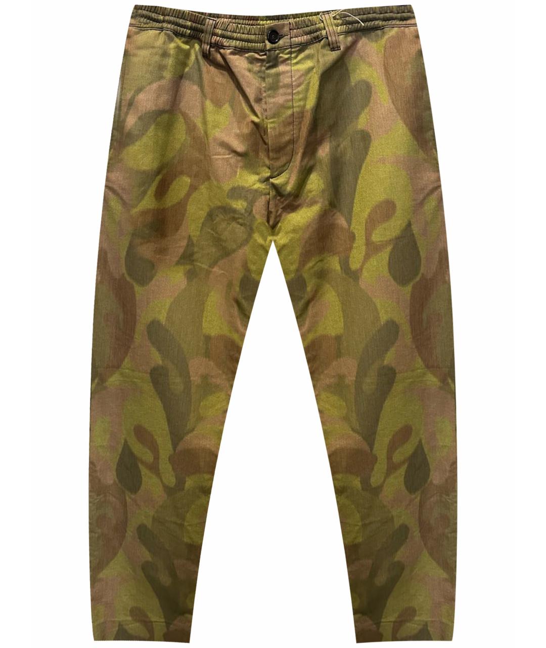 MARNI Мульти хлопковые повседневные брюки, фото 1