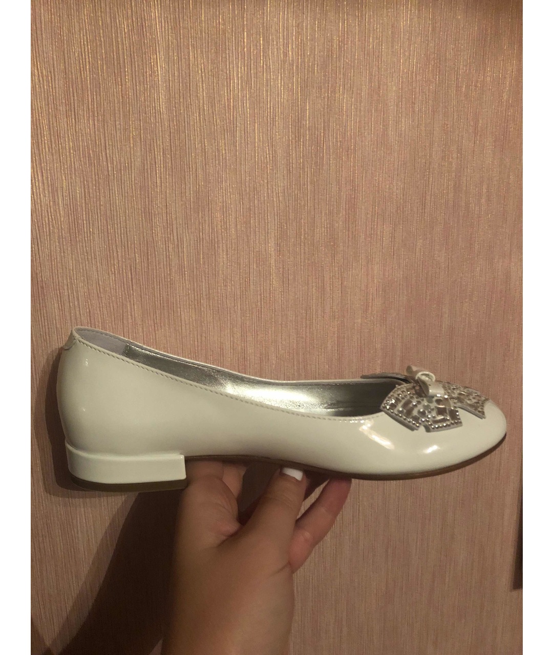 SIMONETTA Белые туфли из лакированной кожи, фото 5