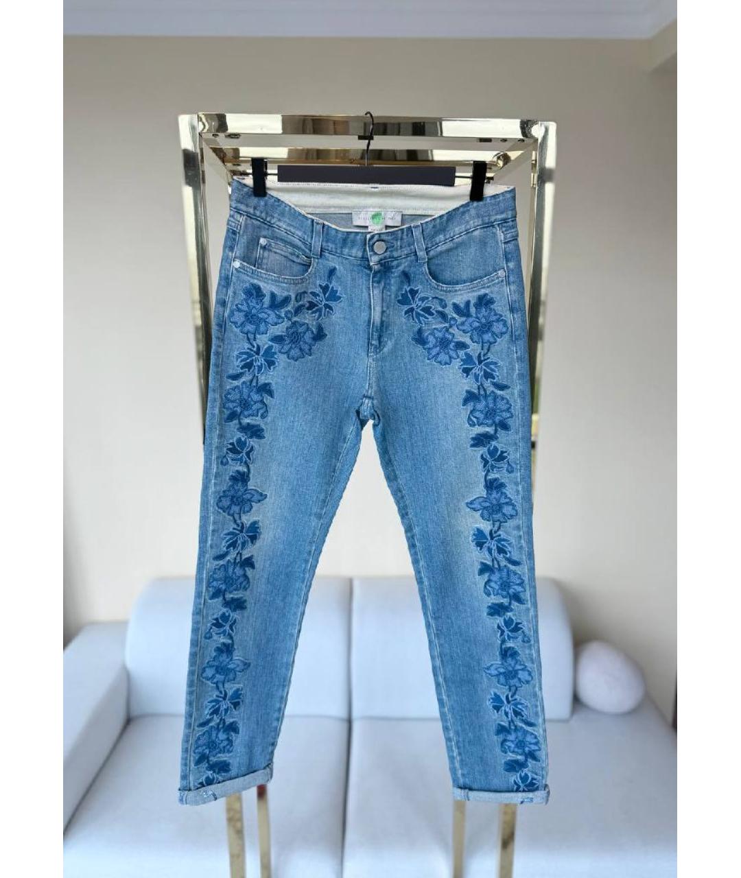 STELLA MCCARTNEY Голубые хлопко-эластановые джинсы слим, фото 10