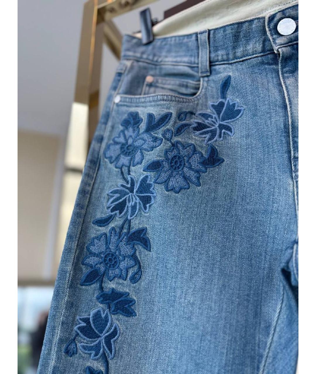 STELLA MCCARTNEY Голубые хлопко-эластановые джинсы слим, фото 3