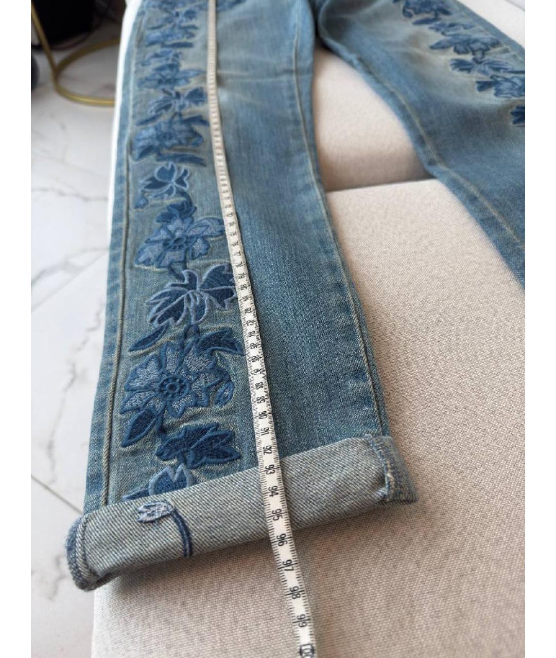 STELLA MCCARTNEY Голубые хлопко-эластановые джинсы слим, фото 6