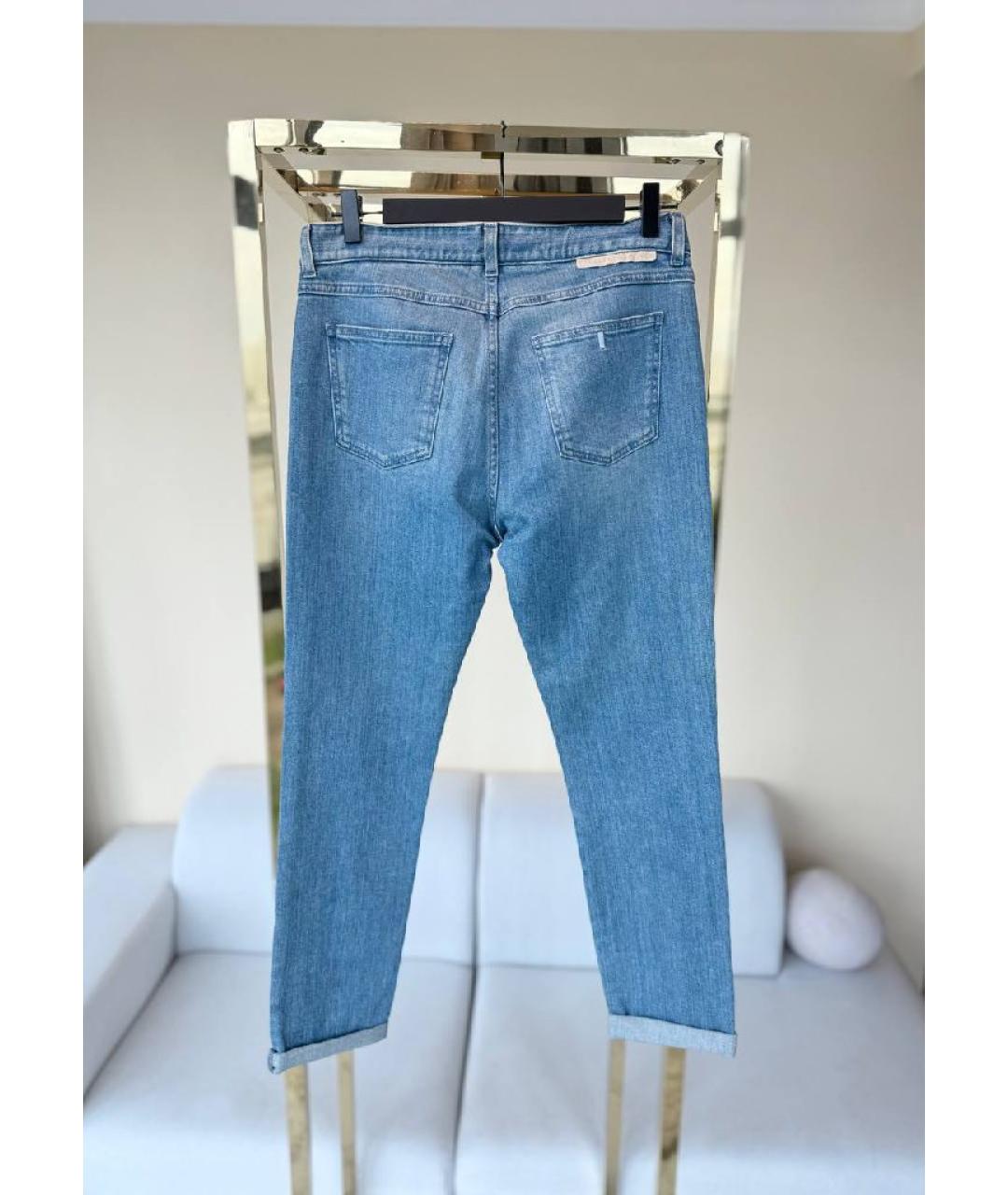 STELLA MCCARTNEY Голубые хлопко-эластановые джинсы слим, фото 2