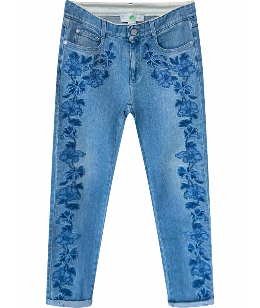 STELLA MCCARTNEY Голубые хлопко-эластановые джинсы слим, фото 1