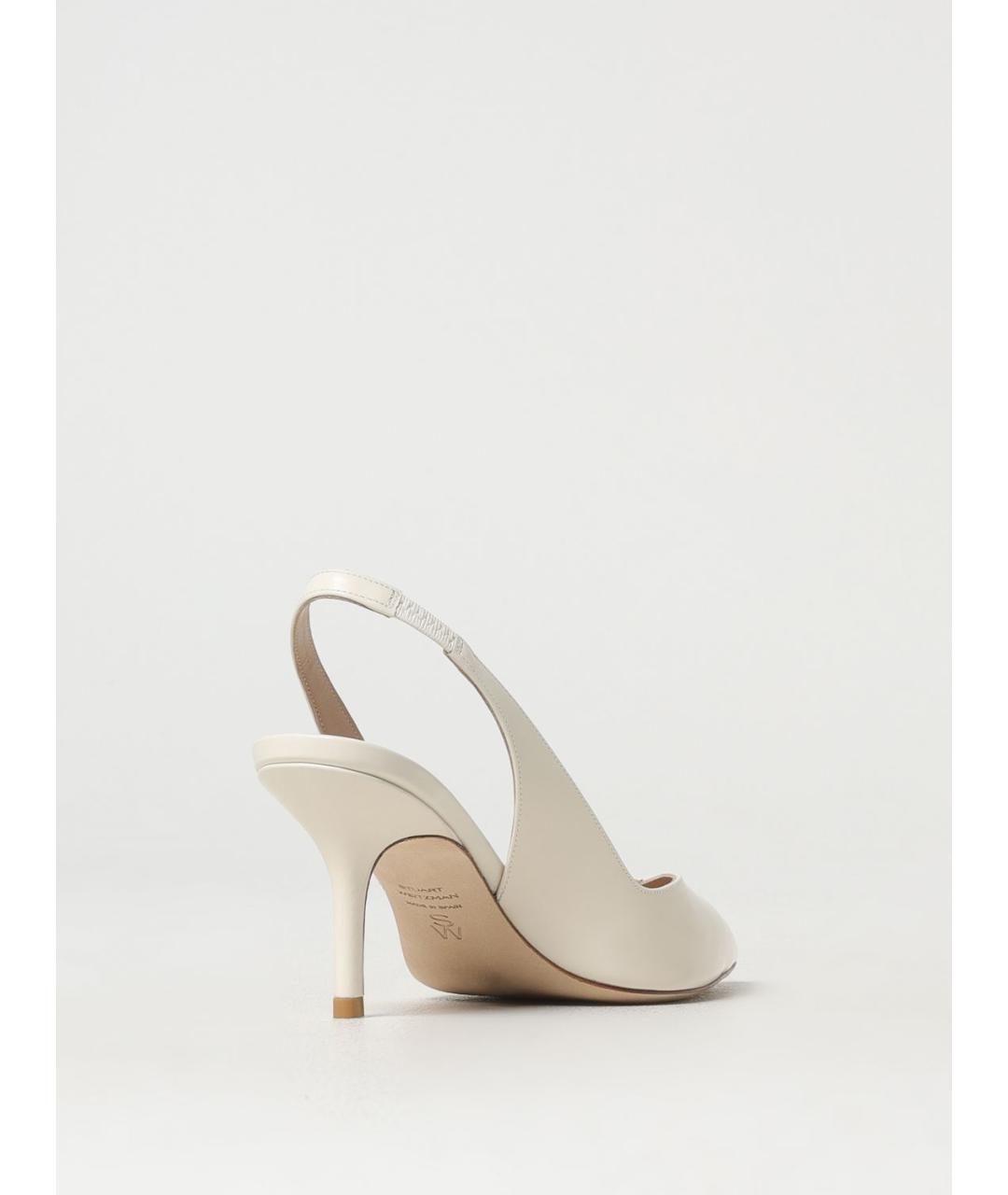 STUART WEITZMAN Белые кожаные туфли, фото 3