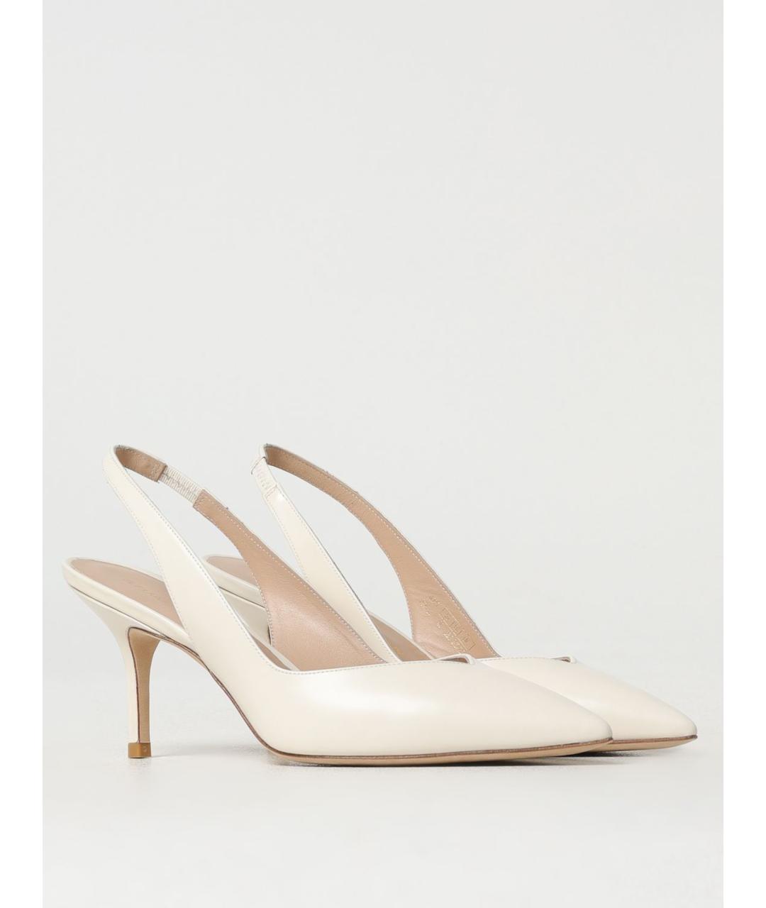 STUART WEITZMAN Белые кожаные туфли, фото 2