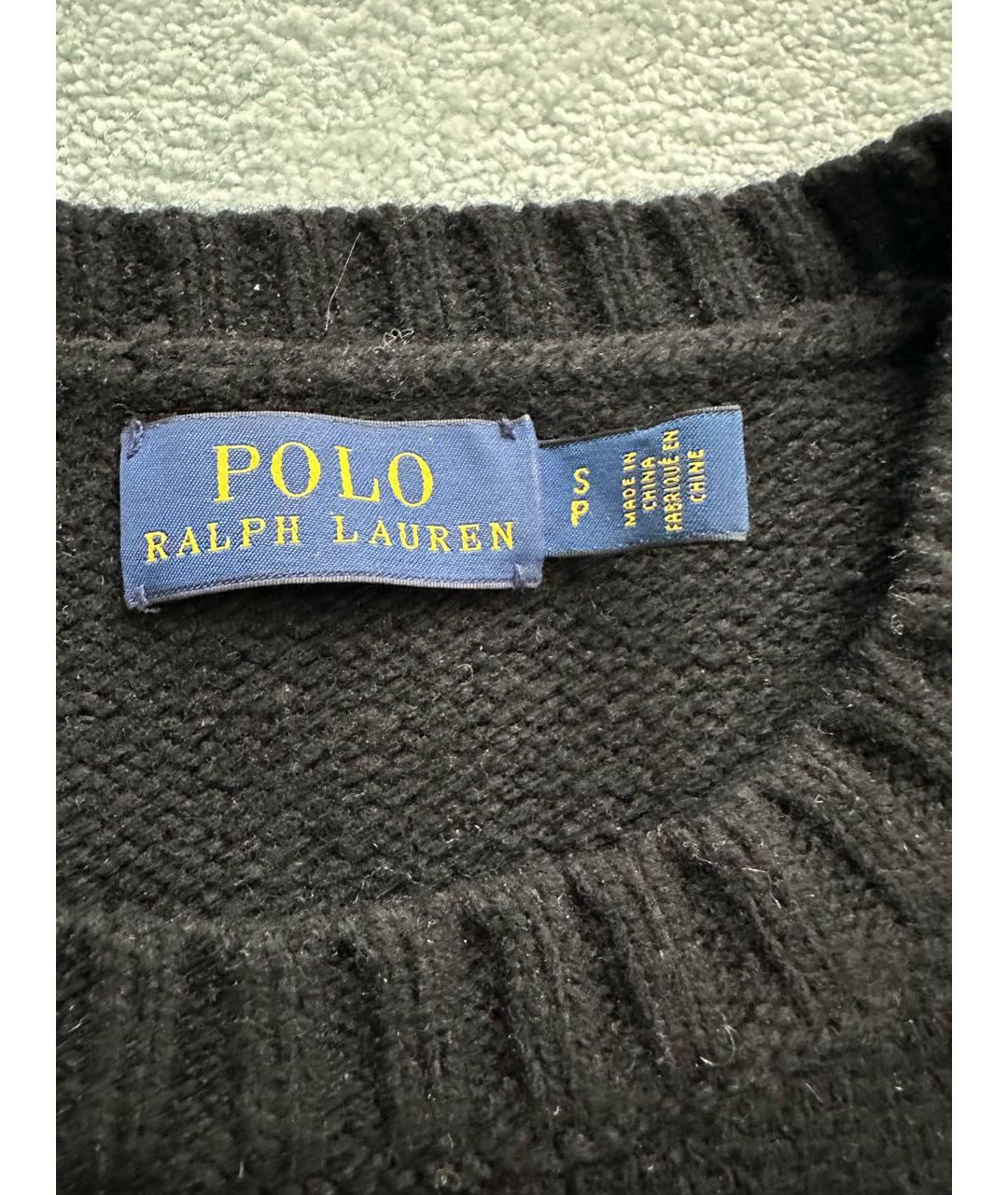 POLO RALPH LAUREN Черный шерстяной джемпер / свитер, фото 2