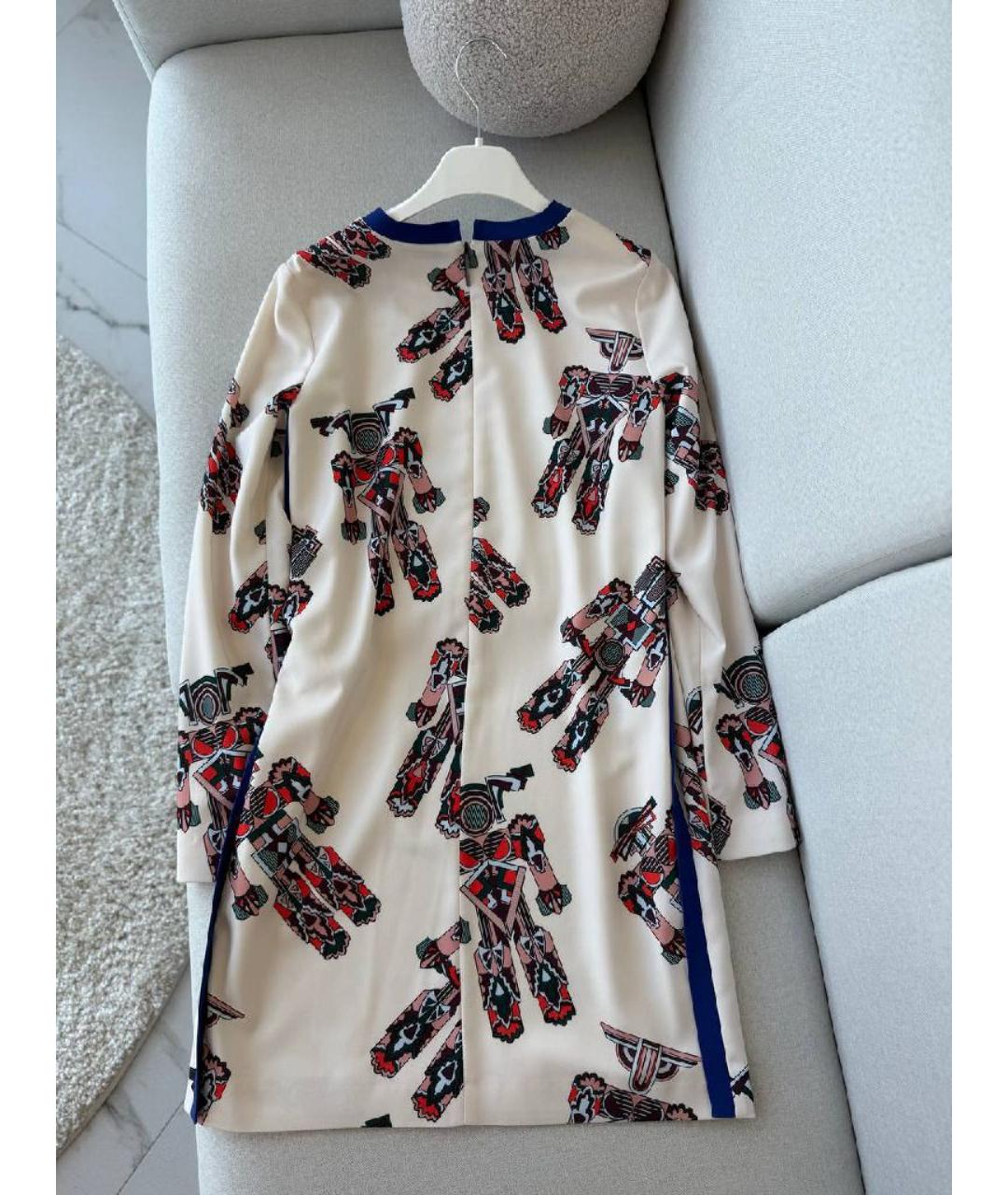 MSGM Белое полиэстеровое повседневное платье, фото 2