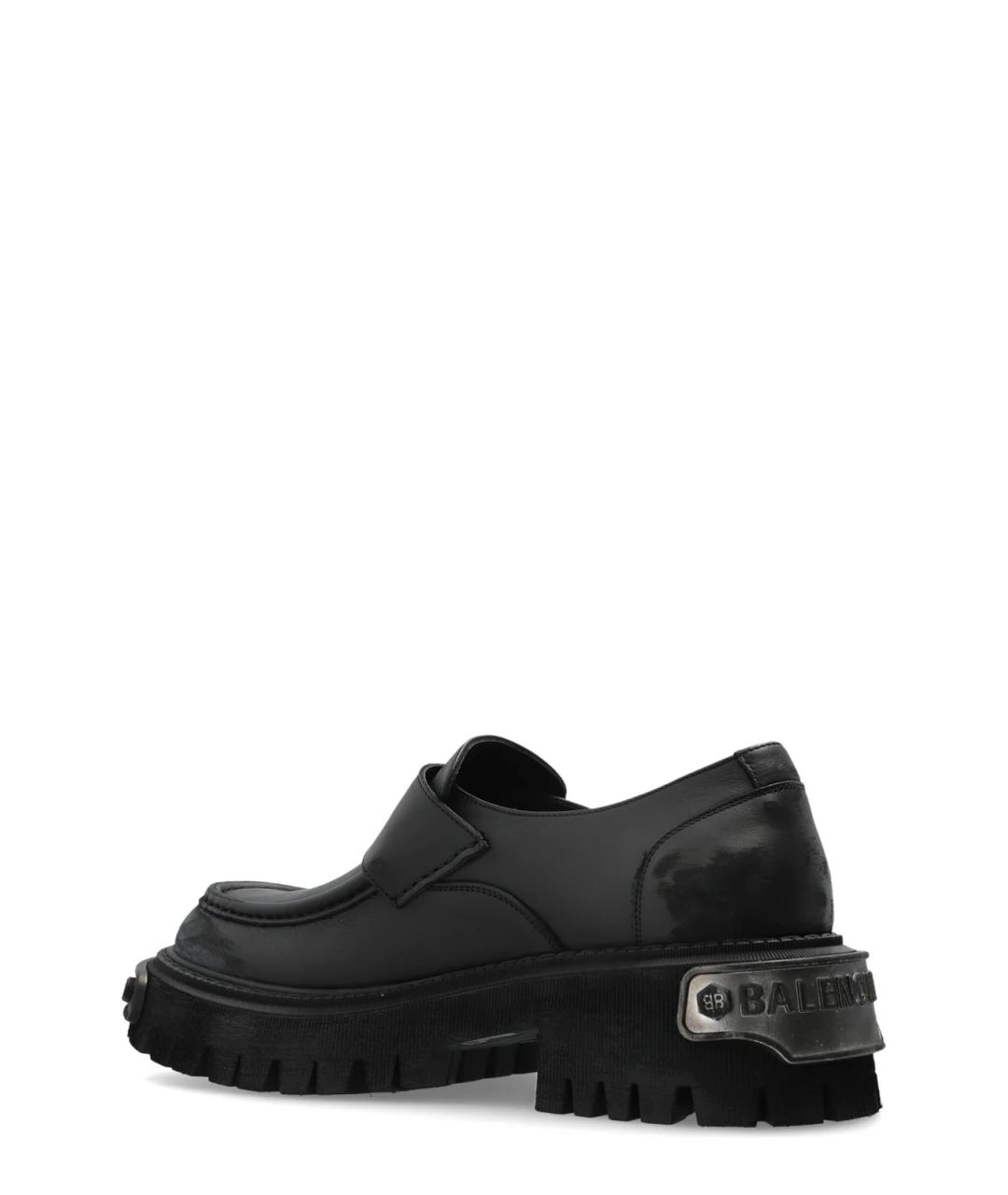 BALENCIAGA Черные кожаные лоферы, фото 4