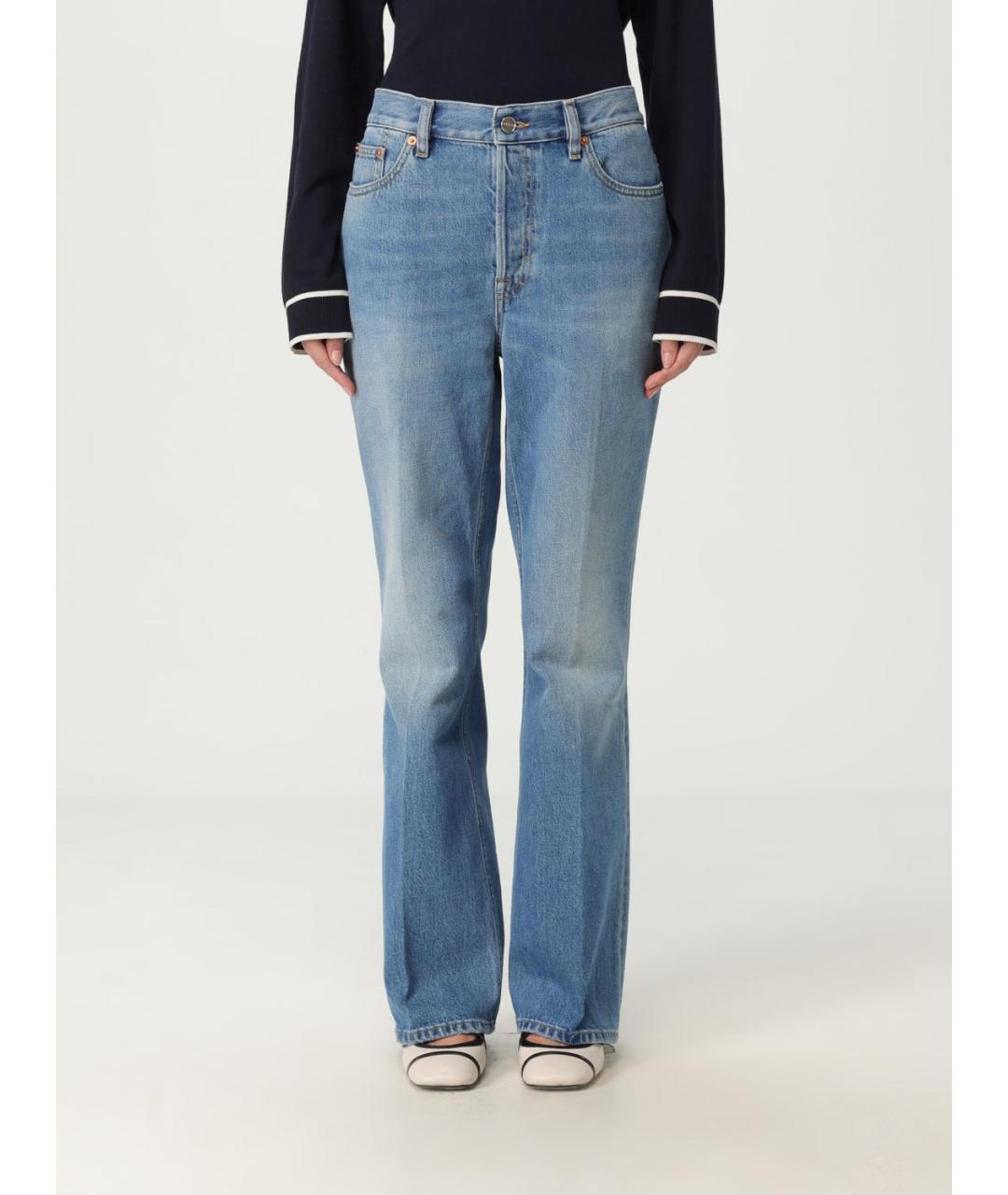 GUCCI Голубые прямые джинсы, фото 2