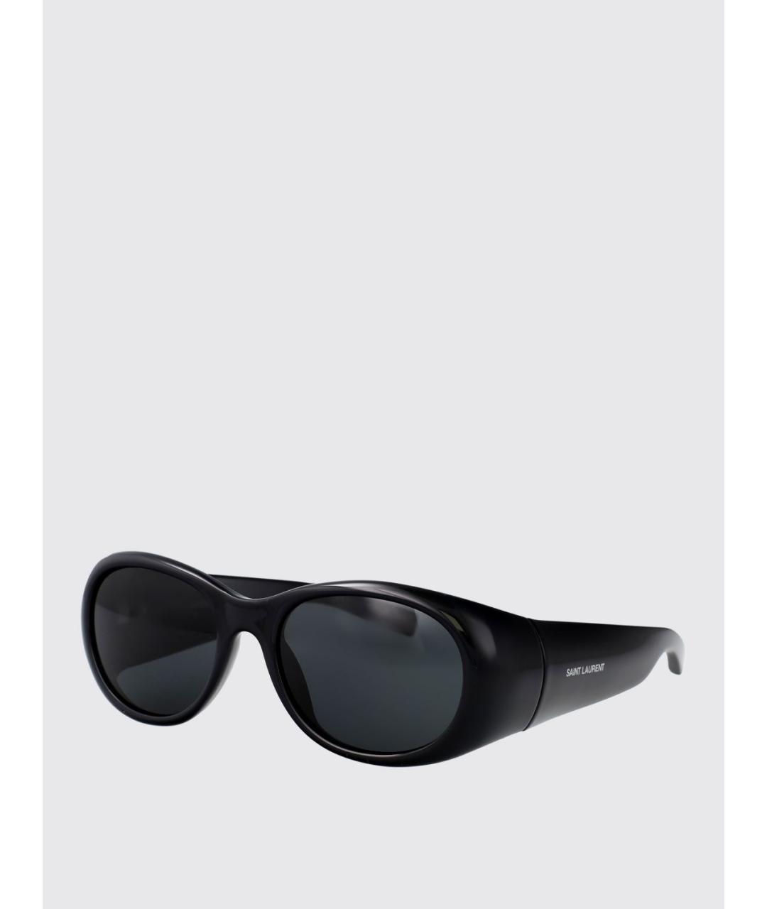 SAINT LAURENT Черные пластиковые солнцезащитные очки, фото 5
