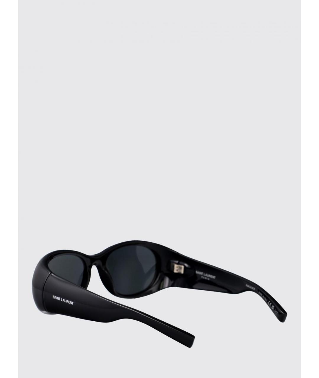 SAINT LAURENT Черные пластиковые солнцезащитные очки, фото 3