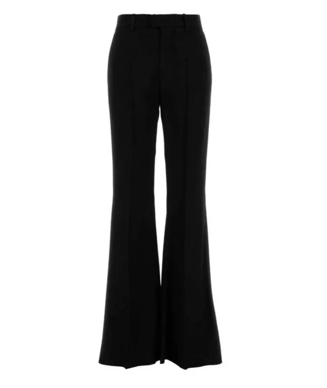 BALENCIAGA Черные вискозные прямые брюки, фото 1