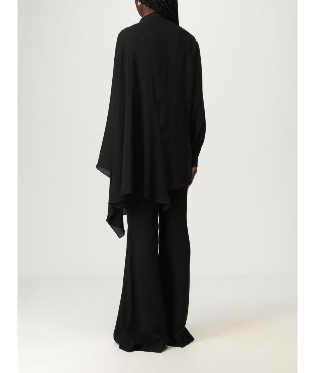 BALENCIAGA Черная шелковая блузы, фото 4