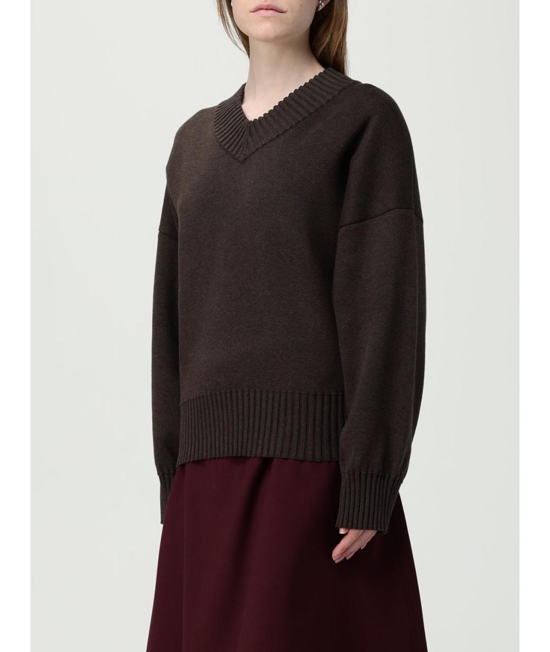 BOTTEGA VENETA Коричневый джемпер / свитер, фото 4