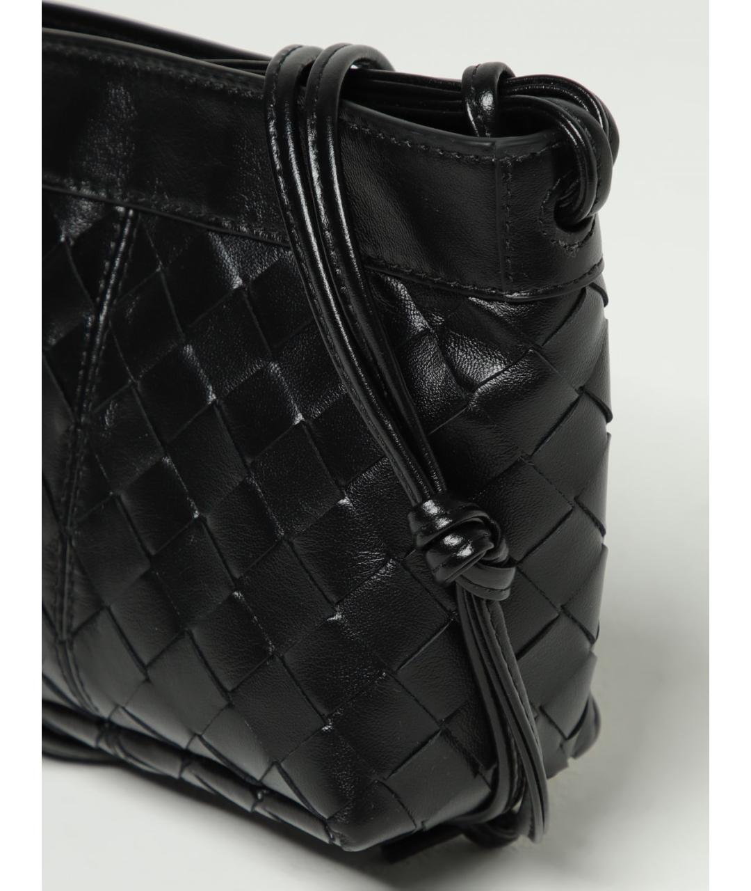 BOTTEGA VENETA Черная сумка через плечо, фото 4