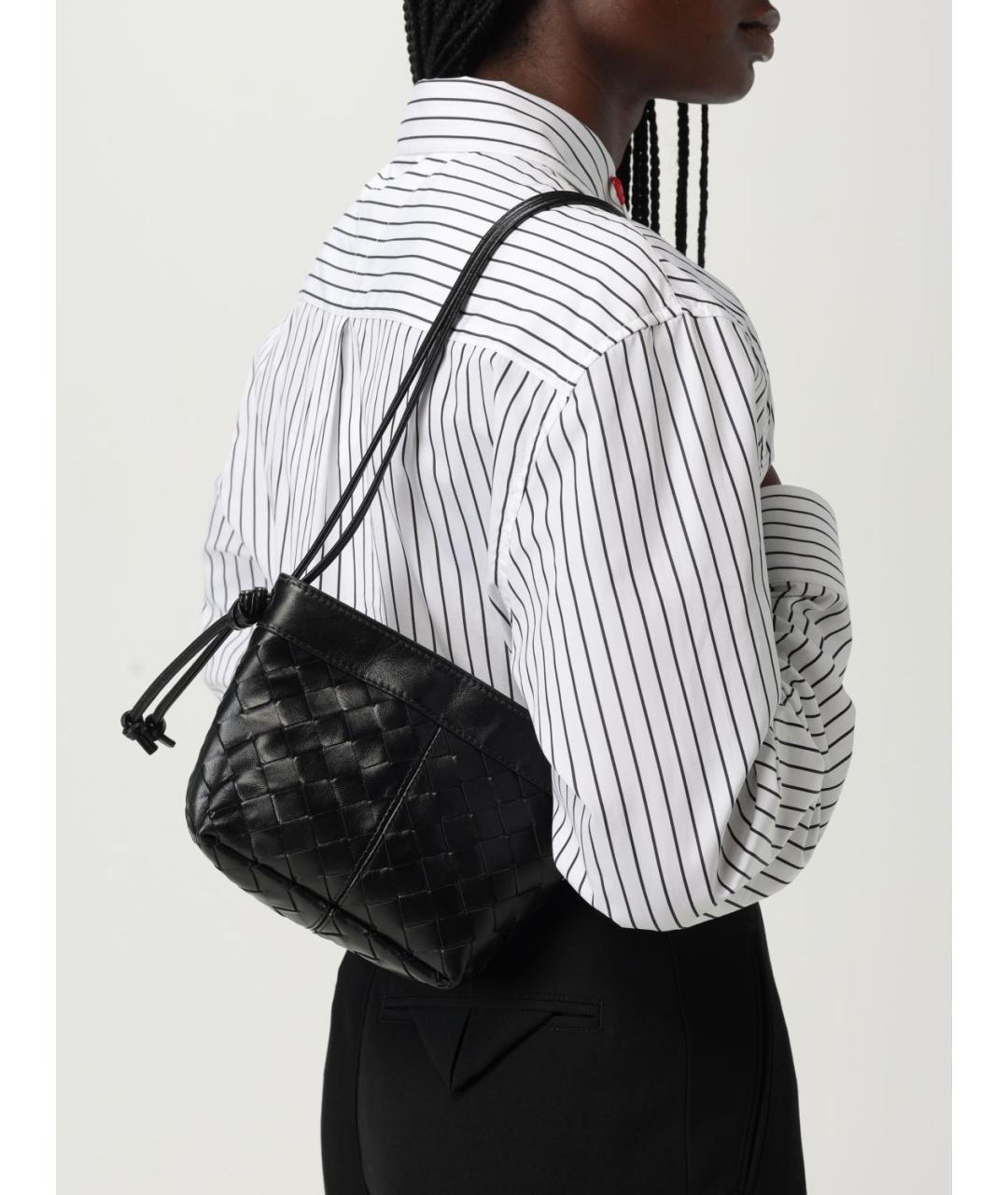 BOTTEGA VENETA Черная сумка через плечо, фото 3