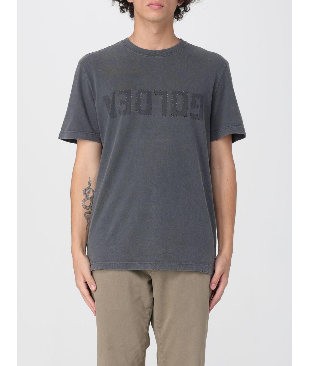 GOLDEN GOOSE DELUXE BRAND Серая футболка, фото 2